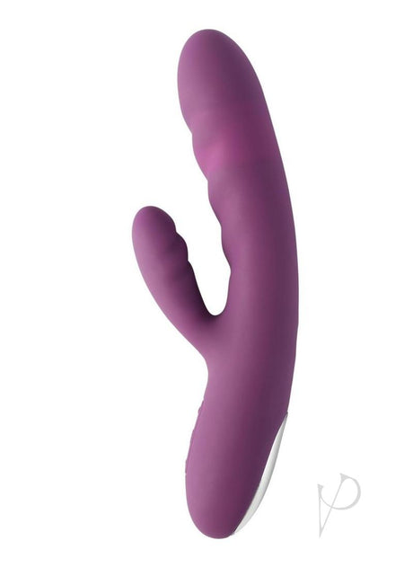 Svakom Avery Silicone Dual Stimulating Rechargeable Vibrator - Violet