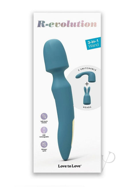 R-evolution Rechargeable Silicone Rabbit Vibrator - Teal Me