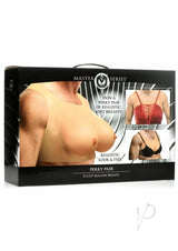 Master Series Perky Pair D-Cup Silicone Breast - Vanilla