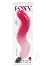 Foxy Silicone Fox Tail Butt Plug - Pink