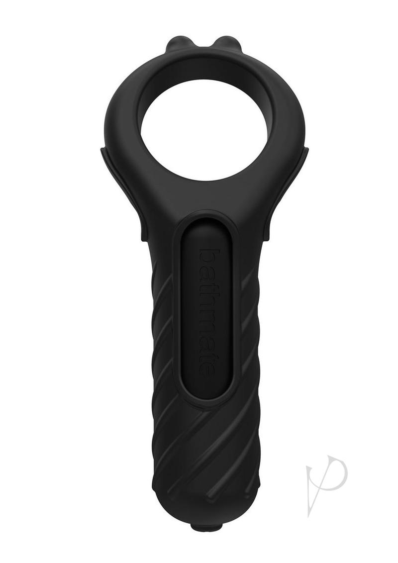 Bathmate Vibe Edge Rechargeable Silicone Cock Ring with Bullet Vibrator - Black