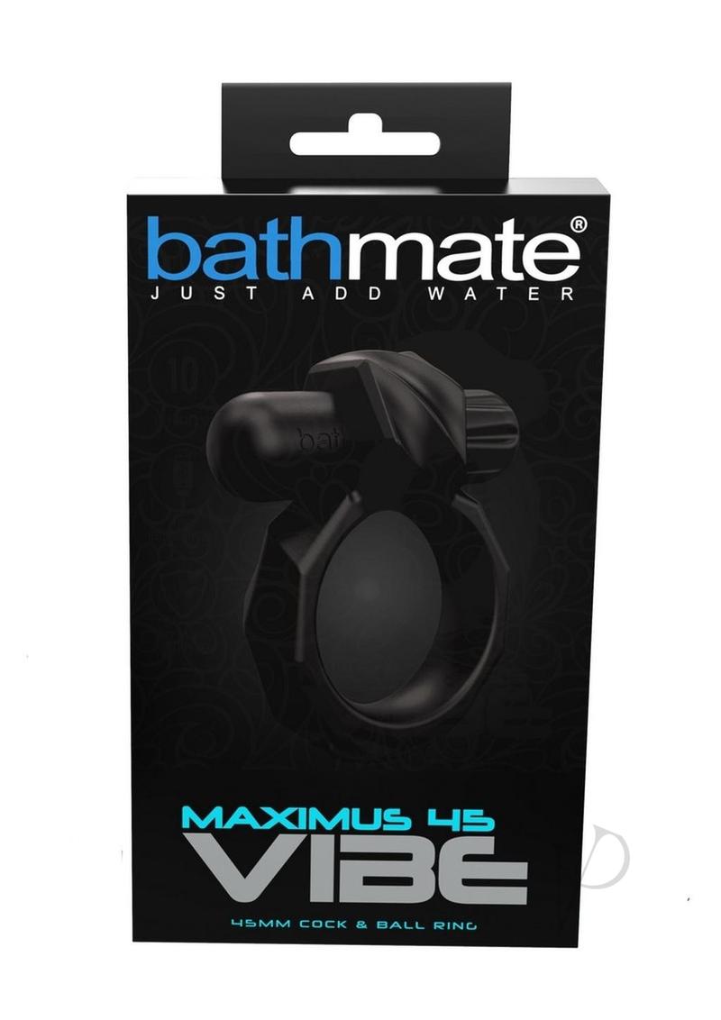 Bathmate Maximus Vibe 45 Rechargeable Silicone Cock Ring - Black