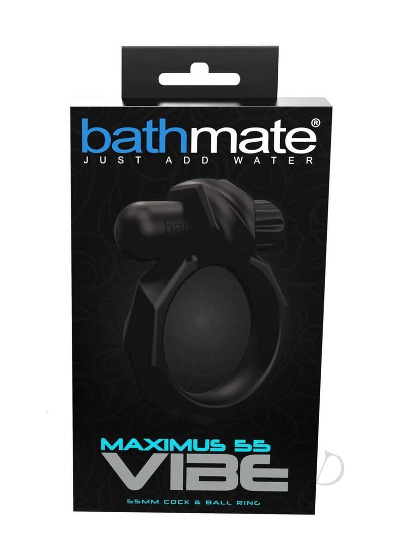 Bathmate Maximus Vibe 55 Rechargeable Silicone Cock Ring - Black