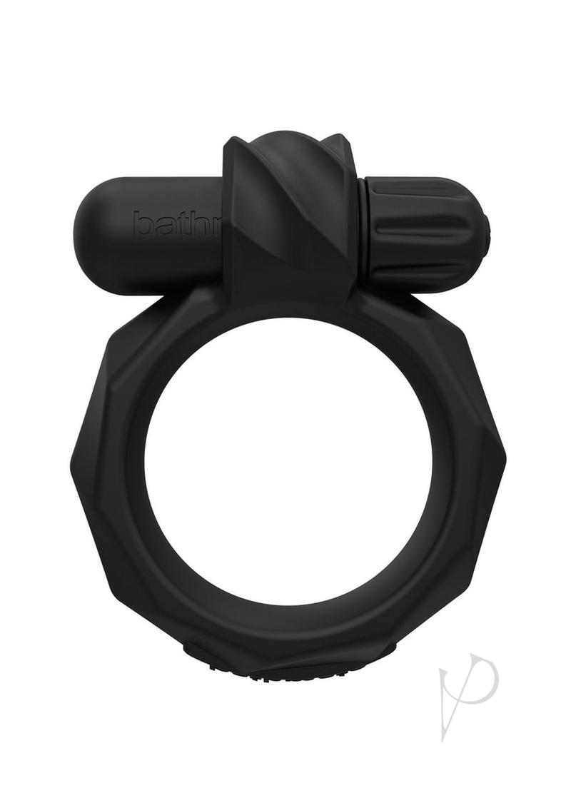 Bathmate Maximus Vibe 55 Rechargeable Silicone Cock Ring - Black