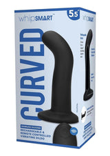 WhipSmart Remote Control Rechargeable Silicone G-Spot/P-Spot Dildo 5.5in - Black