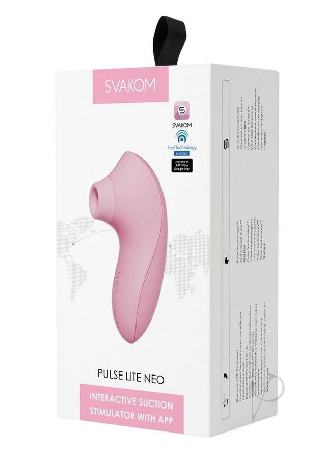 Svakom Pulse Lite Neo Interactive Suction Stimulator - Pale Rosette