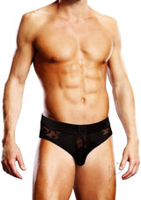 Prowler Lace Open Brief - Large - Black