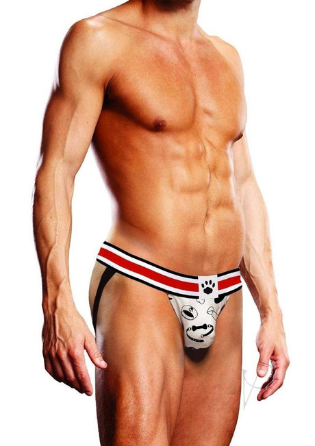 Prowler Puppie Print Jock - Large - White/Black