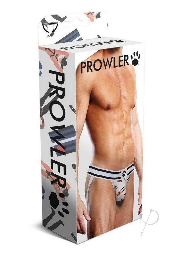 Prowler Leather Pride Jock - Medium - White/Black