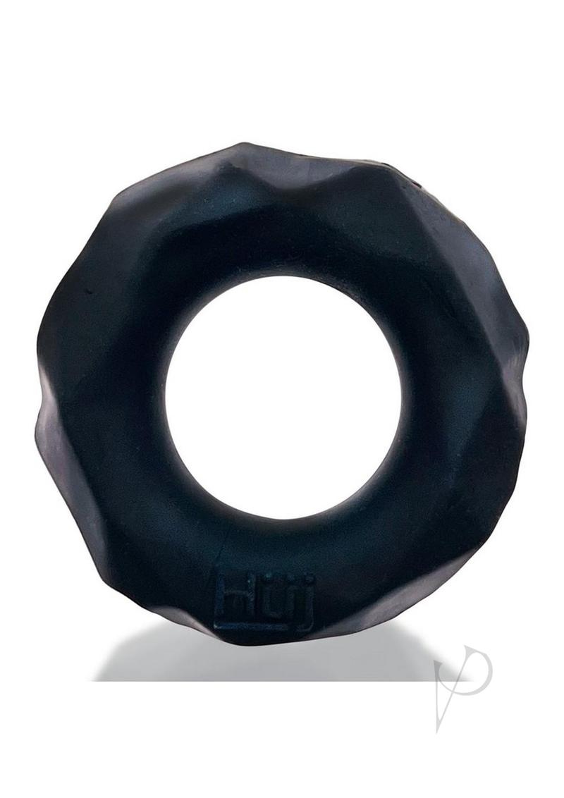 Hunkyjunk Fractal Tactile Cockring - Tar Ice Black