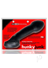 Hunkyjunk Double Thruster Textured Double Penetrator Sling - Tar Ice Black