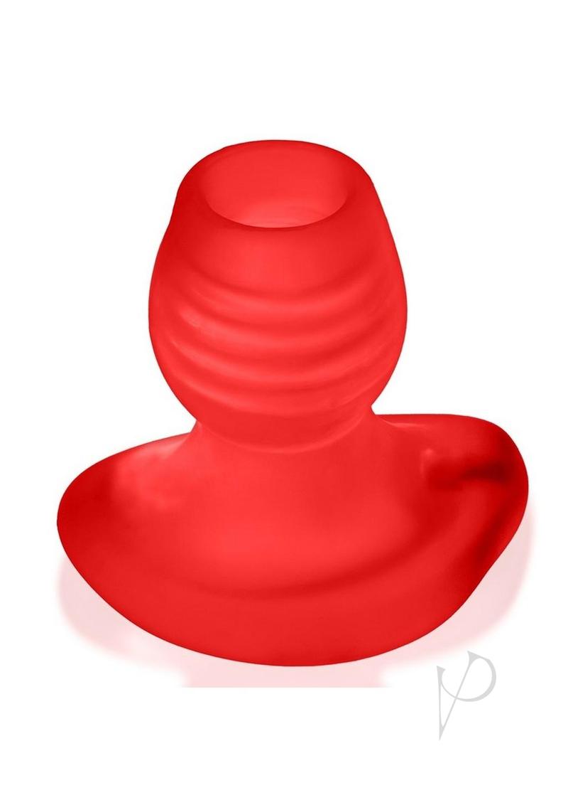 Glowhole 1 Hollow Buttplug with LED Insert - Small - Red Morph