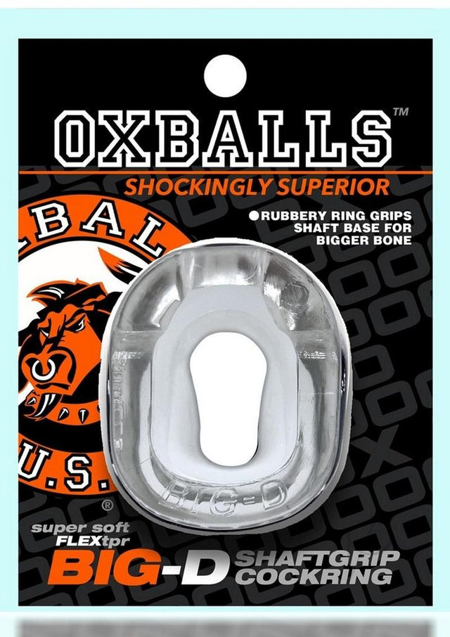 Big-D Shaft Grip Cock Ring - Clear