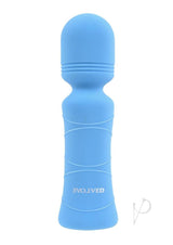 Out of The Blue Rechargeable Silicone Wand Vibrator - Blue