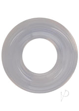 Rock Solid Ribbed Donut Silicone Cock Ring - Clear