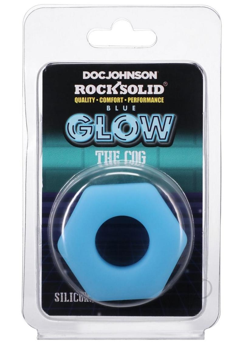 Rock Solid The Cog Silicone Cock Ring - Blue