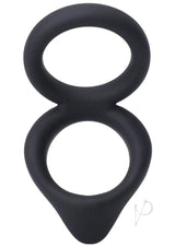 Rock Solid Dual Enhancer Silicone Ring - Black