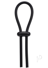 Rock Solid The Lasso Double Lock Adjustable Silicone Cock Tie - Black
