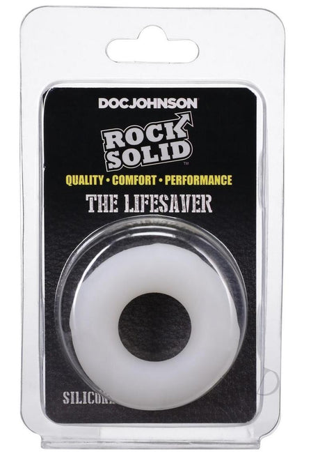 Rock Solid Lifesaver Silicone Cock Ring - White