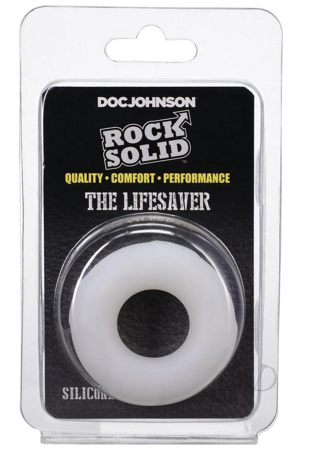 Rock Solid Lifesaver Silicone Cock Ring - White
