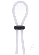 Rock Solid The Lasso Double Lock Adjustable Silicone Cock Tie - White