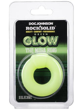 Rock Solid The Mega Ring Glow in the Dark Silicone Cock Ring - Green