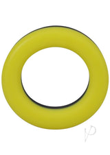 Rock Solid The Big O Silicone Cock Ring - Yellow/Black