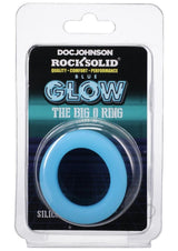 Rock Solid The Big O Glow in the Dark Silicone Cock Ring - Blue