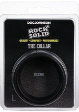 Rock Solid The Silicone Collar Cock Ring - Large - Black
