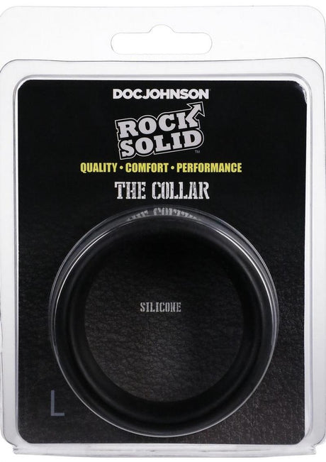 Rock Solid The Silicone Collar Cock Ring - Large - Black