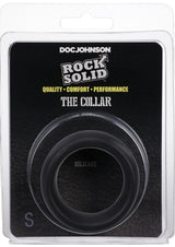 Rock Solid The Silicone Collar Cock Ring - Small - Black