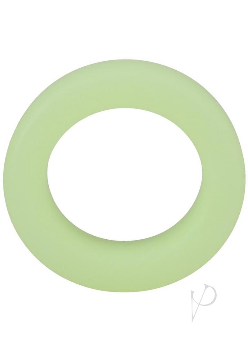 Rock Solid The Big O Glow in the Dark Silicone Cock Ring - Green