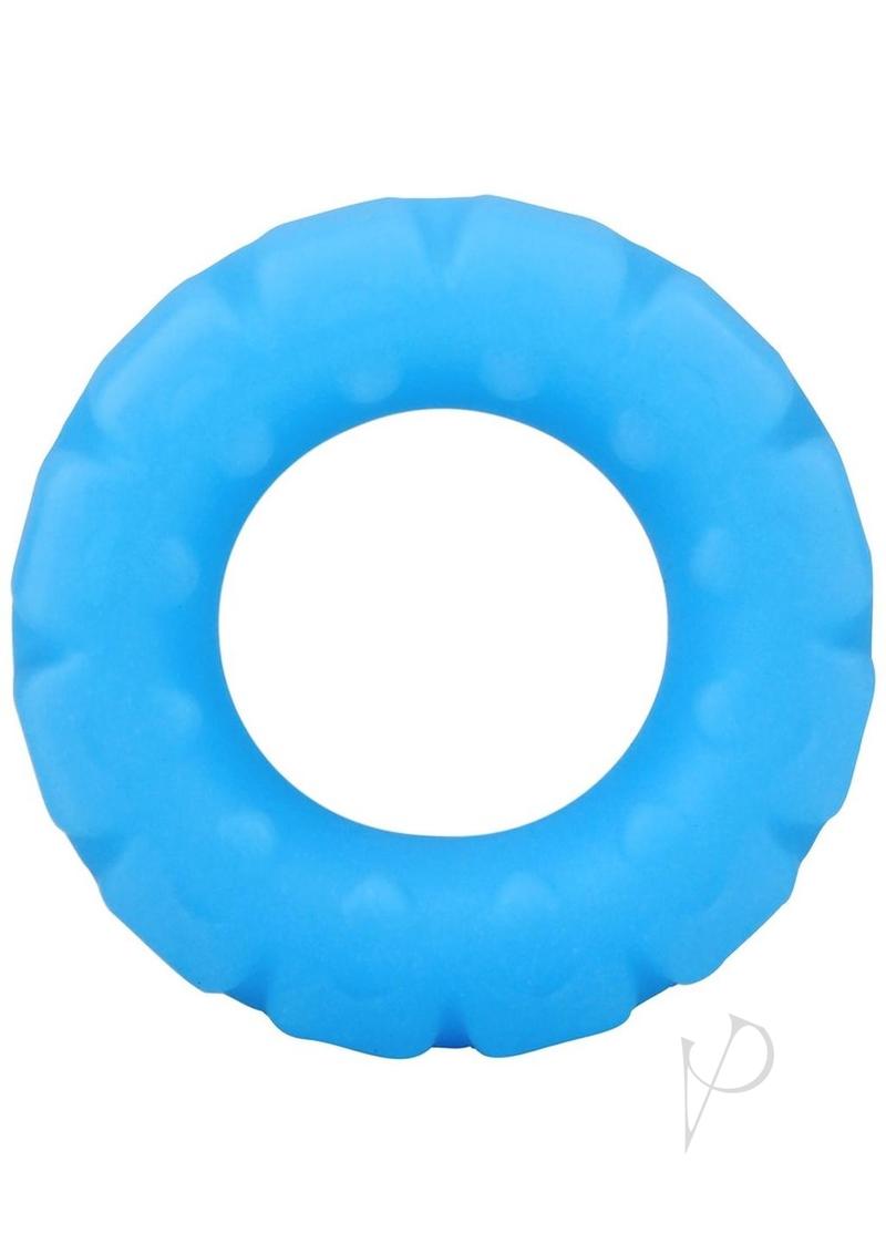 Rock Solid The Tire Silicone Glow in the Dark Cock Ring - Blue