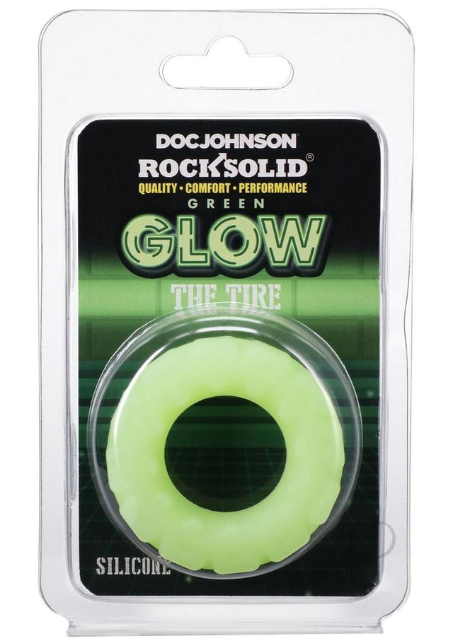 Rock Solid The Tire Silicone Glow in the Dark Cock Ring - Green