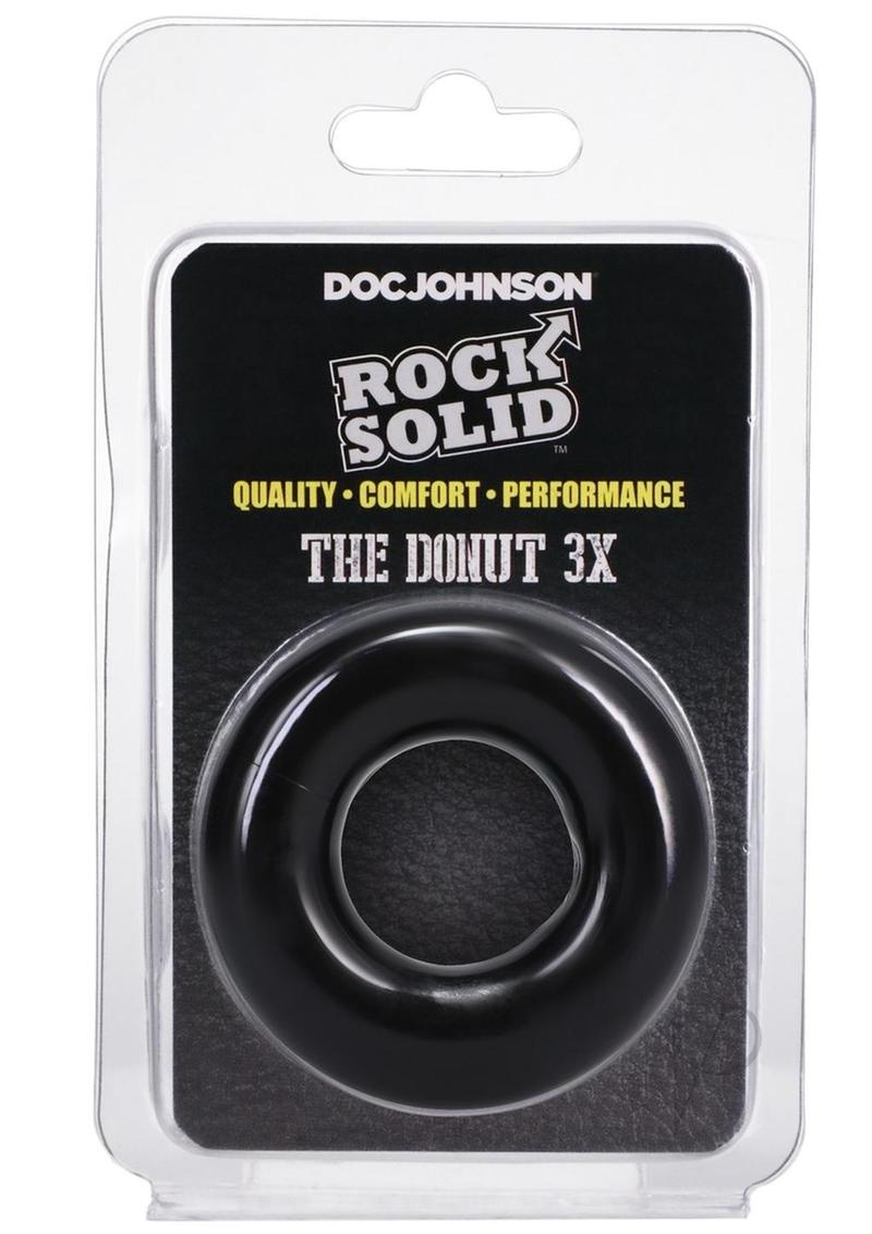 Rock Solid The 3X Donut Cock Ring - Black