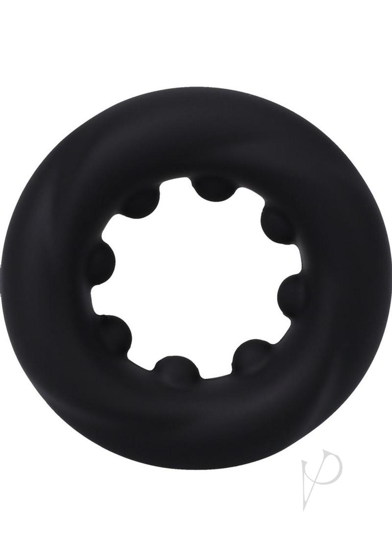 Rock Solid The Twist Silicone Cock Ring - Black
