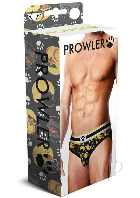 Prowler BDSM Rubber Ducks Brief - Medium - Black/Yellow