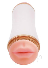 Dream-Lite Double Delight Dual End Realistic Mouth and Vagina Masturbator - Vanilla