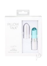 Pillow Talk Lusty Luxurious Rechargeable Silicone Flickering Massager - Teal/White