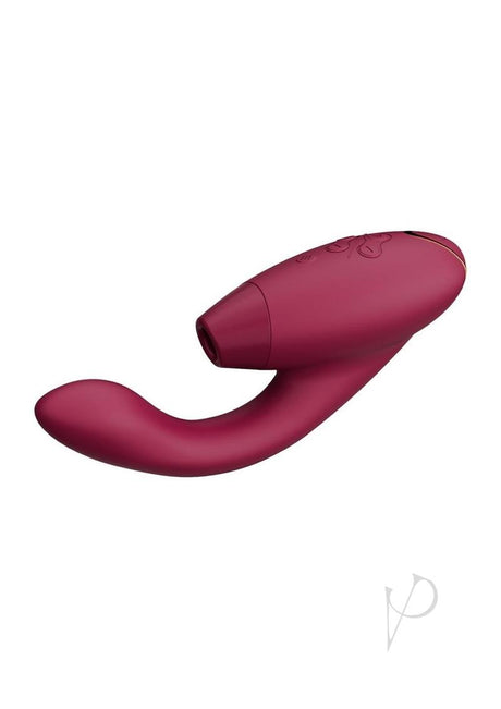 Womanizer Duo 2 Silicone Rechargeable Clitoral and G-Spot Stimulator - Bordeaux