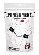 Punishment Crystal Detail Handcuffs - Black