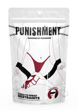 Punishment Thigh to Wrist Restraints - Black