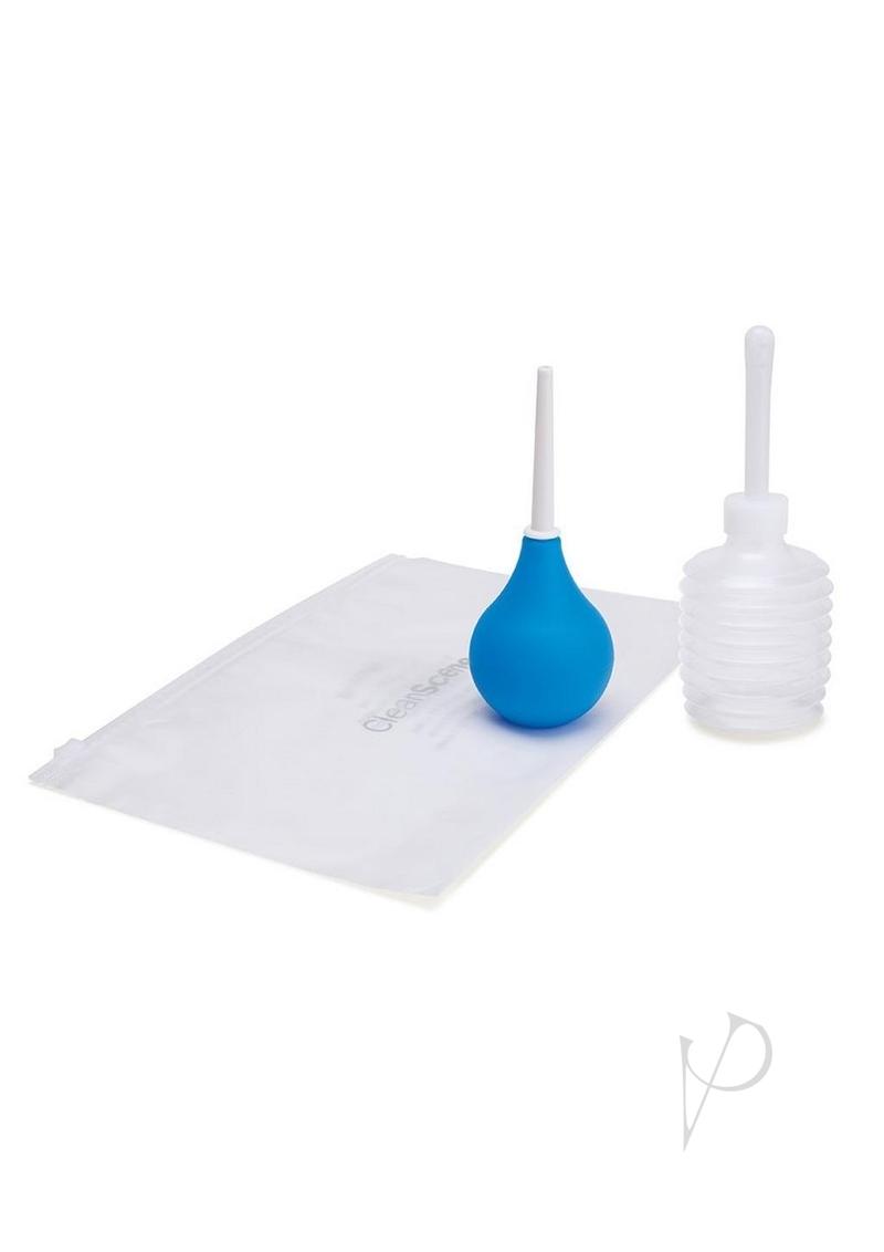 CleanScene Travel Bulb Douche Set (4 Piece) - Blue/White