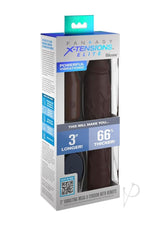 Fantasy X-Tensions Elite Silicone Vibrating 9in Sleeve with 3in Plug and Remote - Chocolate