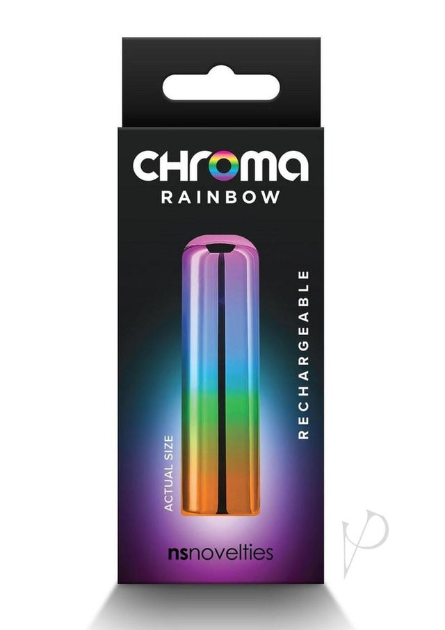 Chroma Rainbow Rechargeable Vibrator - Small - Multicolor