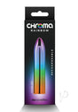 Chroma Rainbow Rechargeable Vibrator - Medium - Multicolor