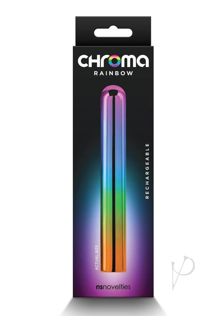 Chroma Rainbow Rechargeable Vibrator - Large - Multicolor