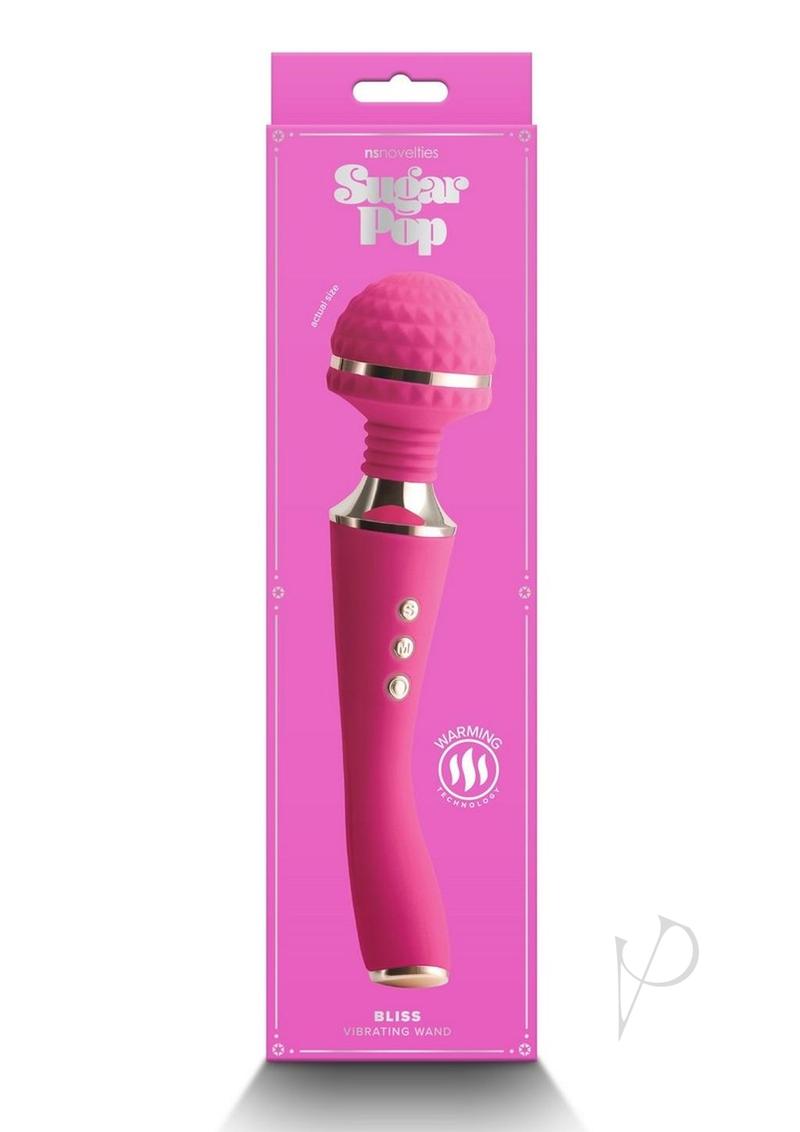 Sugar Pop Bliss Rechargeable Silicone Wand Massager - Pink