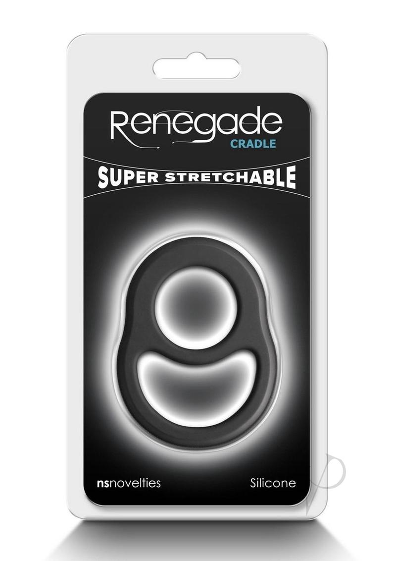 Renegade Cradle Silicone Cock Ring - Black