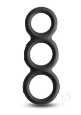 Renegade Threefold Silicone Cock Ring - Black